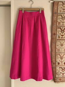 J&M DAVIDSON wool skirt pink long skirt Davidson 