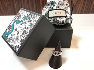 GUCCI グッチ シルバーブリットリング 190483 925SV 13号 保存袋 化粧箱付属 JS-343688