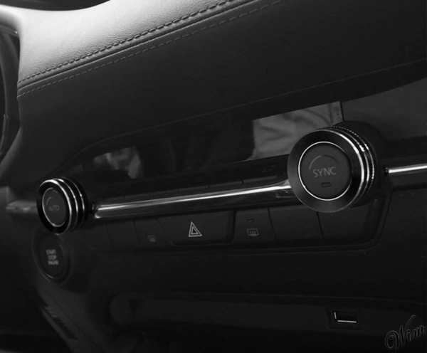 ◆ダイヤルをアップグレード◆ ダイヤルカバーセット マツダ 内装 Mazda3 CX-30 DM系 専用車両設計 簡単取付 オシャレ ブラック 