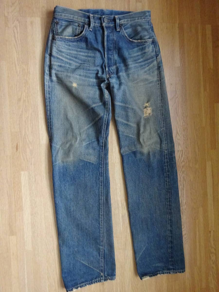 パッチワークカスタム Levi's 66501 W32日本製ビンテージ復刻ジーンズ