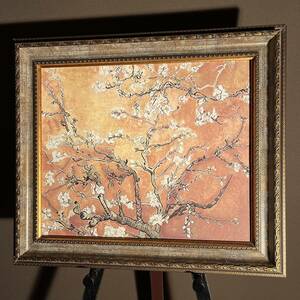 Art hand Auction Clearance sale★ Print art Van Gogh Blossoming Almond Branches with frame and acrylic version Painting, Painting, Oil painting, Still life