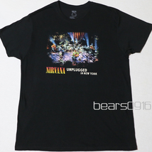 アメリカ購入 新品 NIRVANA ニルヴァーナ Unplugged In New York ジャケット フォトプリント Tシャツ 黒 XL_画像6