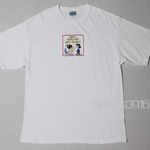 アメリカ購入 USED品 Peanuts Snoopy スヌーピー シュロイダー＆ルーシー刺繍 Tシャツ 白 2XL_画像7