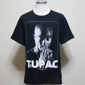 アメリカ購入 USED品 2PAC トゥーパック 71 両面プリント Tシャツ 黒 L