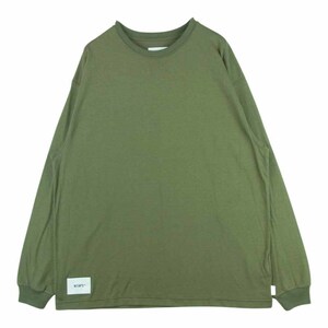 WTAPS ダブルタップス 22SS 221ATDT-CSM07 AII 02 LS COPO 長袖 Tシャツ コットン 日本製 グリーン系 01【中古】