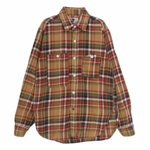 Engineered Garments エンジニアードガーメンツ 山ポケット チェック フランネル 長袖シャツ ブラウン系 XS【中古】