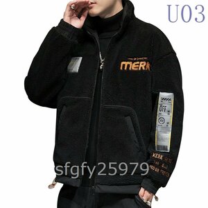 E35☆新品秋冬 中綿ジャケット 中綿コート ムートンコート メンズ アウター フリースジャケット ジャンパー 暖か「M~4XL」選択可