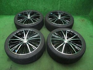 64232◆VERTEC VR-S 19インチ 19×7.5J オフ55 5穴 225/40ZR19 4本◆