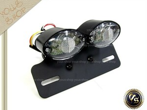 ズーマー スティード ウィンカー内蔵 クリア LED テールランプ