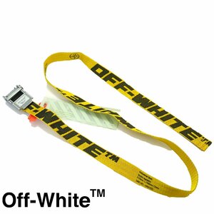 ◆新品◆Off-White◆アクセントに最適 インダストリアル ベルト テープロゴ INDUSTRIAL BELT イエロー◆オフホワイト ヴァージル アブロー