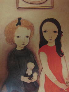 Art hand Auction 藤田嗣治, ｢Deux Enfants｣, 希少画集の額装画, 人気作品, オーダーマット付･日本製新品額入り, 送料無料, 絵画, 油彩, 人物画