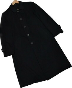 美品*UNITED ARROWS ユナイテッドアローズ*黒系*カシミヤ混*イタリー製*5釦*メンズ*ステンカラーコート*カジュアル*46*M相当*春秋冬