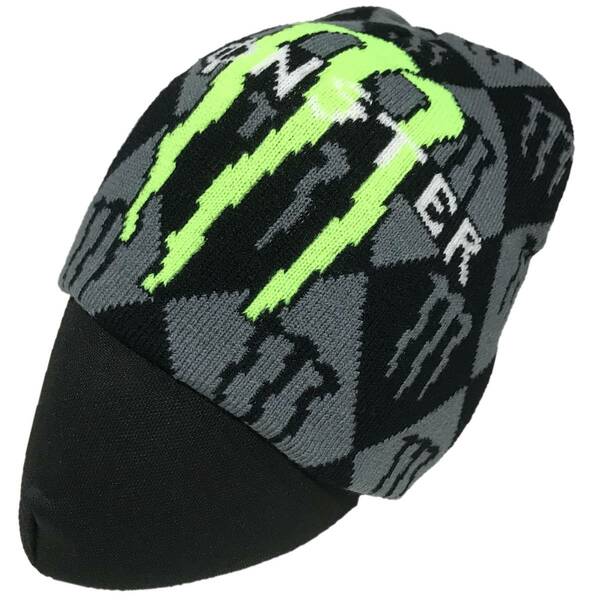 MONSTER ENERGY モンスターエナジー モノグラム ビーニーニットキャップ（ブラック）[並行輸入品]