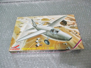  plastic model Condor condor 1/72 high nkeruHe 178 V1 Heinkel He 178 V1 aircraft unassembly former times plastic model 