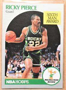 RICKY PIERCE (リッキー・ピアース) 1990 NBA HOOPS SIXTH MAN AWARD トレーディングカード 【90s BUCKS ミルウォーキーバックス】