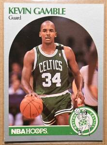 KEVIN GAMBLE (ケヴィン・ギャンブル) 1990 NBA HOOPS トレーディングカード 【90s BOSTON CELTICS ボストンセルティックス】