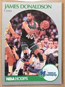 JAMES DONALDSON (ジェームズ・ドナルドソン) 1990 NBA HOOPS トレーディングカード 【90s Dallas Mavericks ダラスマーベリックス】