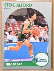 STEVE ALFORD (スティーブ・アルフォード) 1990 NBA HOOPS トレーディングカード 【90s Dallas Mavericks ダラスマーベリックス】