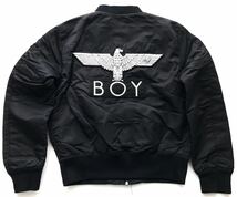 ボーイロンドン MA-1 フライトジャケット ボンバージャケット パンク　　ロック ストリート BOY LONDON 裏地総ロゴ ブラック 柳6445_画像1