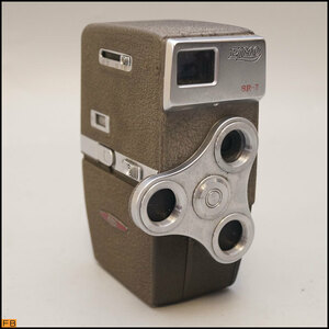  tax included *ELMO*8R-T three eye film camera 8mm electrification verification settled Elmo Showa Retro -B4-7614