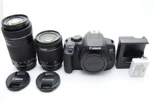 シャッター回数5185★　キャノン　Canon デジタル一眼レフカメラEOS Kiss X7i ダブルズームキットEF-S18-55 IS STM/EF-S55-250 IS STM付属
