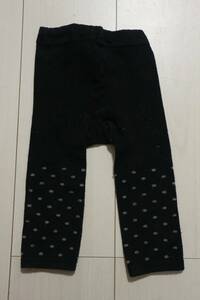 * old clothes * dot pattern spats size 85cm black (TORA)