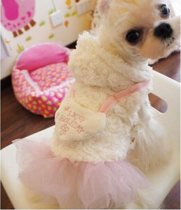犬の服 スカート ひらひら 暖かい ペット用品 DOG服 犬服 犬用防寒着 ドッグウェア お嬢様 上品