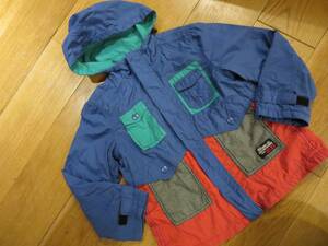  beautiful goods Wask WASK Bebe bebe * reverse side nappy color scheme nylon jacket 120 110 blue red put on 1 jumper 