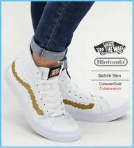 新品 未使用 国内正規 ◆ 任天堂 VANS NINTENDO SK8-HI SLIM IN CONSOLE/GOLD CANVAS 27.5cm ホワイト/ゴールド ◆ Nintendo_画像5