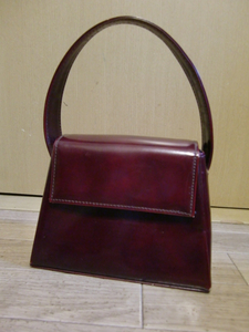 USED*4*C original leather bordeaux handbag! party bag also *