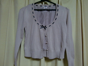 USED beautiful goods *allamanda byINGNI cropped pants height beige. cardigan . size 38