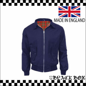 英国製 HARRINGTON JACKET スイングトップ ハリントンジャケット MODS モッズ ジャケット NAVY 紺 イギリス uk gb england イングランド S