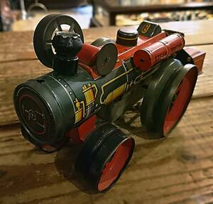 ヴィンテージ アンティーク ブリキ 車 50s vintage antique steam tractor スチーム トラクター tinplate toy
