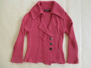 ROSE BUD long sleeve knitted jacket red pink size F Rose Bud sweater cardigan 