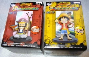 レア！未使用品★アニメコミックONEPIECEワンピース★一番クジG賞カードスタンドフィギュア★ルフィと黒ヒゲの２種類