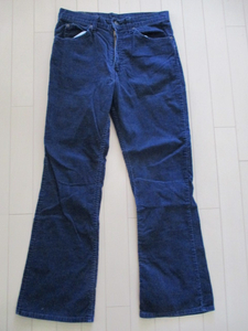 超美品 ビンテージ Levi's 517 1517 リーバイス コーデュロイ パンツ ネイビー 紺 フレア ブーツカット 1970-80's W32 L31 アメリカ製