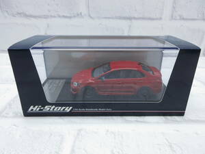 ミニカー　1/43　ハイストーリー　スバル　WRX　STI　TYPE RA-R　2018　ピュアレッド　モデルカー