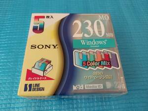 SONY Sony 3.5 type Windows MO 230MB 5 pieces set [ unused * unopened ]