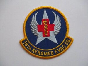 【送料無料】アメリカ空軍18th Aeromedical Evacuation Squadronパッチ刺繍ワッペン/patchエアフォースAIR FORCE米空軍USAF米軍US M18