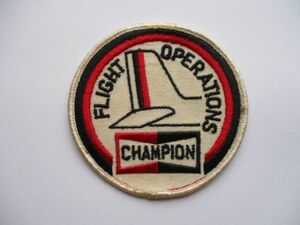 【送料無料】Champion Aviation Products FLIGHT OPERATIONSパッチ ワッペン/ビンテージpatchチャンピオン飛行機スパークプラグ航空機 M16