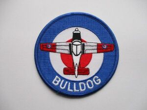 【送料無料】British Air Force Scottish Aviation BULLDOGパッチ刺繍ワッペン/T.1 G-BZMDブルドッグpatch曲技飛行機Beagle Aircraft M16