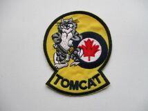 【送料無料】アメリカ海軍F-14トムキャットTOMCATパッチ ワッペン/AカナダCANADA戦闘機patchesトップガンTOM CAT攻撃戦隊USN米軍NAVY M16_画像1