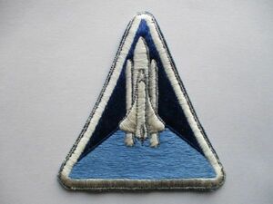 【送料無料】80s スペースシャトル『SPACE SHUTTLE』刺繍ワッペン/パッチPATCHアップリケ宇宙飛行士ロケットNASAビンテージSPACEデッド U5