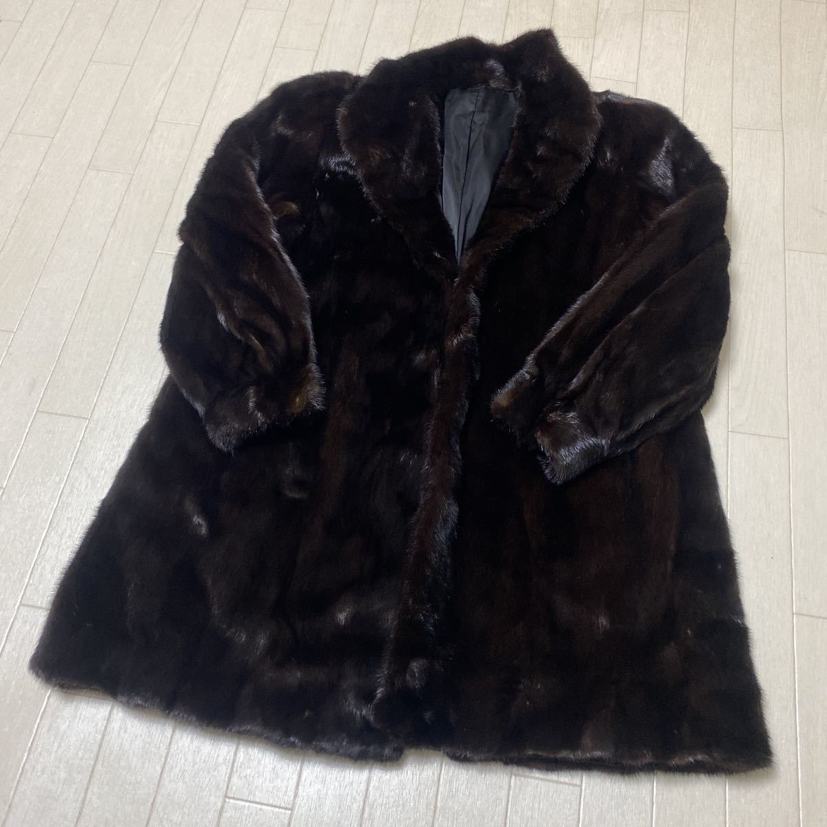 お見舞い 【美品 銀サガ】最高級 サガミンク 本毛皮 ロングコート ...