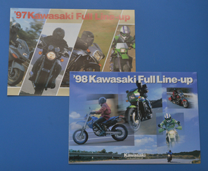 カワサキ　’97　'98　カワサキ　フルラインナップ　KAWASAKI　’97　'98 KAWASAKI Full Line-up　総合バイクカタログ2冊【K1977-29】