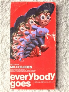 a【 Mr.Children ミスターチルドレン / everybody goes 】8cmCD CDは４枚まで送料１９８円