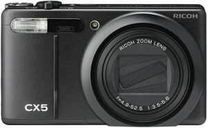 RICOH ハイブリッドAFシステム搭載 光学10.7倍ズーム CX5 ブラック CX5BK(中古品)