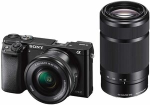 ソニー ミラーレス一眼 α6000 ダブルズームレンズキット E PZ 16-50mm F3.(中古品)