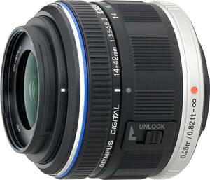 OLYMPUS 標準ズームレンズ M.ZUIKO DIGITAL 14-42mm F3.5-5.6 II ブラック(中古品)