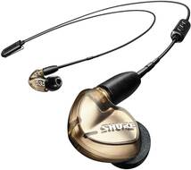 SHURE ワイヤレスイヤホン BT2シリーズ SE535-V+BT2-A ブロンズ : マイク・(中古品)_画像1